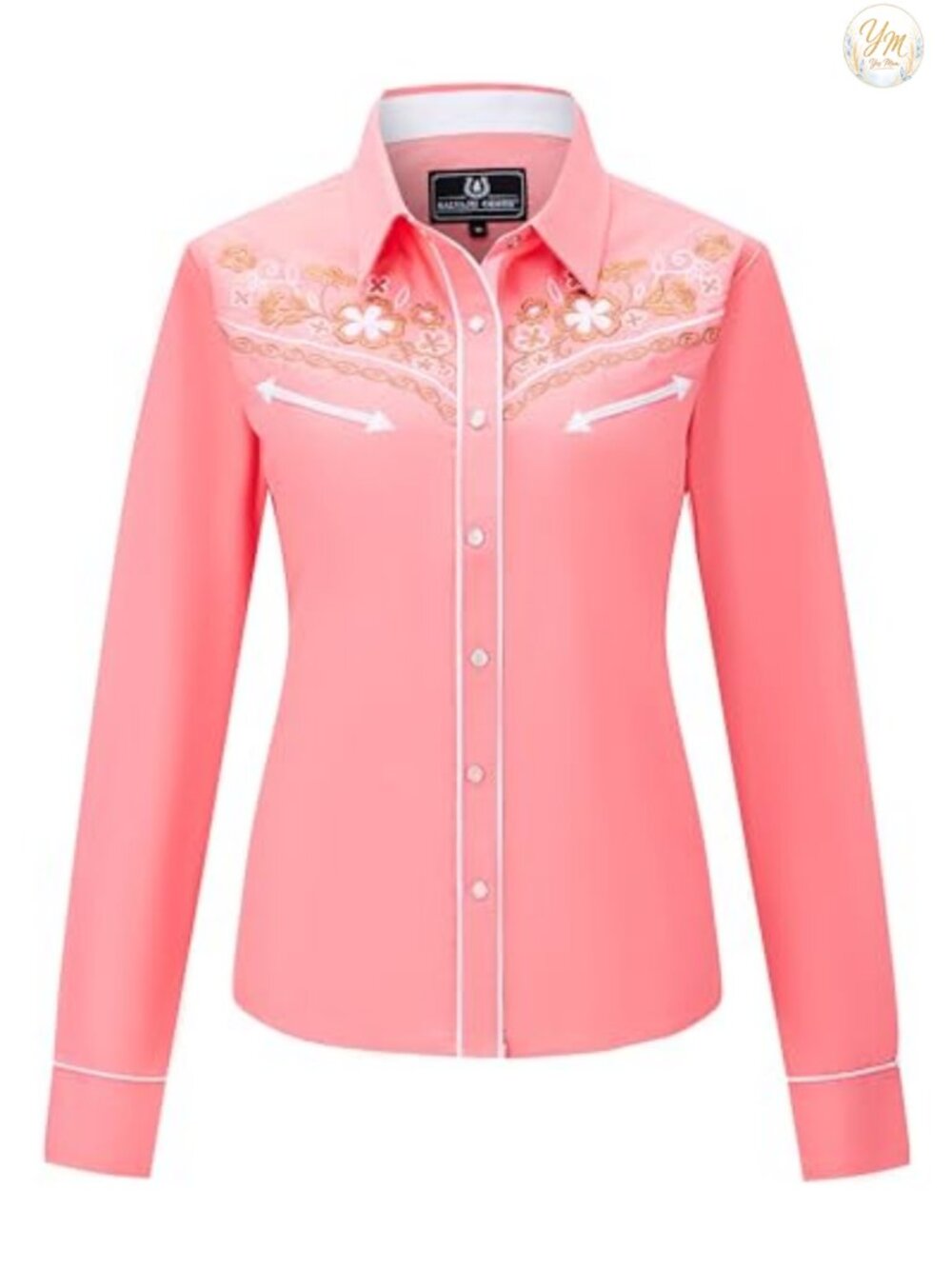 Western Snap Front Embroidered Long Sleeve Button Down Shirt